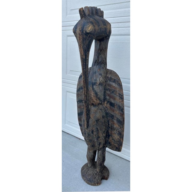 Mid 19th Century Antique Senufo Hornbill Sculpture (Porpianong), Côte D’Ivoire – 40” Tall For Sale - Image 5 of 18