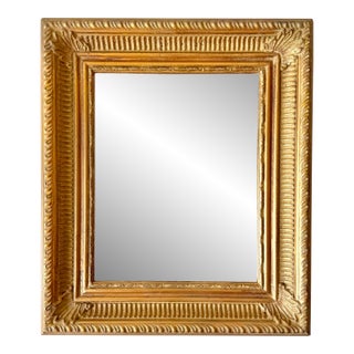 1980s Small Gilt Acanthus Accent Mirror For Sale