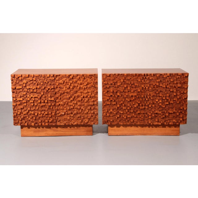 Brutalist Wooden Sideboards, 1960s, Set of 2 For Sale - Image 12 of 14