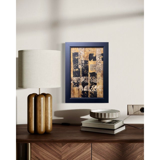 This original mixed-media abstract painting by J. Kent Martin is inspired by aerial views of farmland and the ordered...