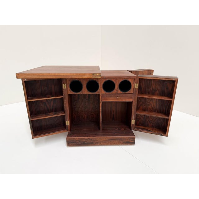 Vintage Wooden Cube Bar Cabinet by Torbjørn Afdal for Bruksbo, 1960s For Sale - Image 18 of 18