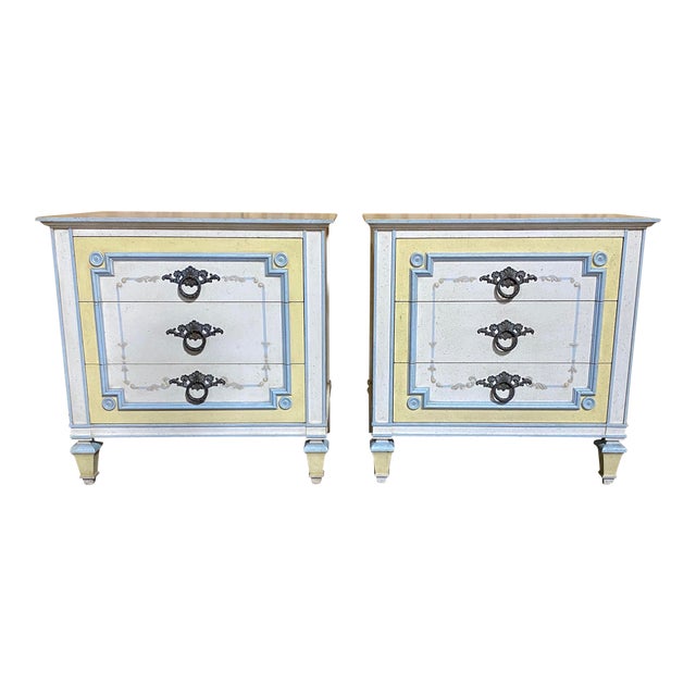 Vintage Hollywood Regency John Bedside Dressers a Pair