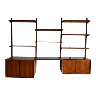 Poul Cadovius 3 Bay Wall Unit in Teak, Ca. 1970 For Sale