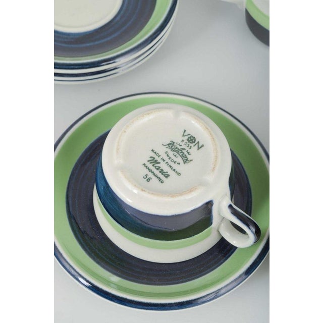 Maria Tea Service in Glazed Faience from Rörstrand, 1970s, Set of 13 For Sale - Image 4 of 5