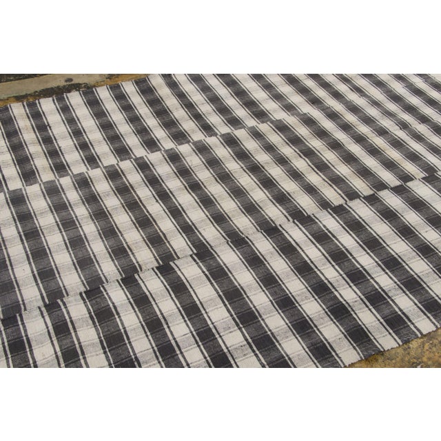 Rug & Kilim Vintage Panelled Kilim Wool Rug With Checks Design by Rug & Kilim, 1950-1959 For Sale - Image 4 of 9