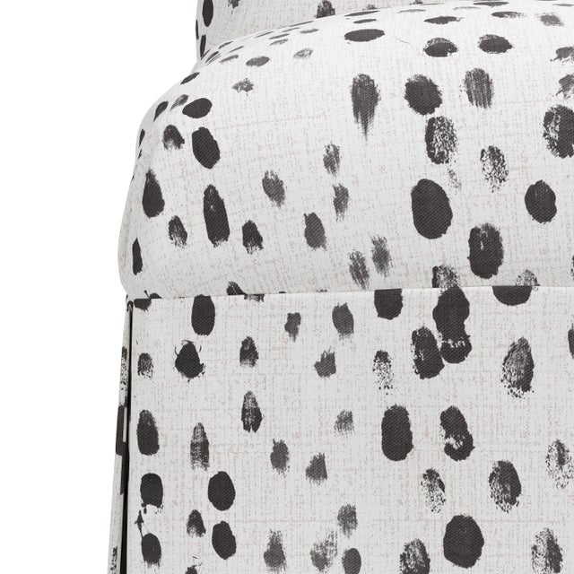Not Yet Made - Made To Order Slipcover Dining Chair in Linen Leopard Ink For Sale - Image 5 of 8