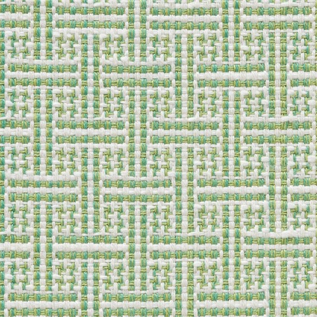 Contemporary Schumacher Brickell Indoor & Outdoor Fabric in Leaf For Sale - Image 3 of 3