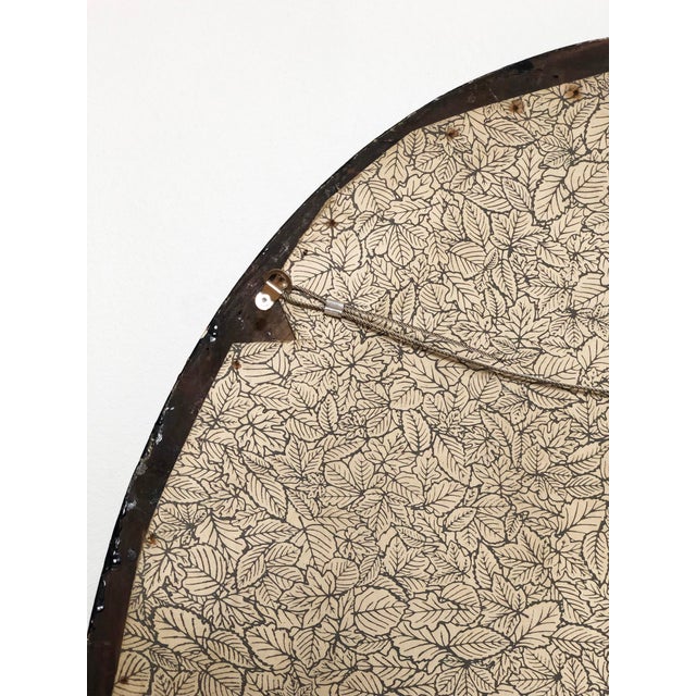 Large Antique French Louis Philippe Oval Mirror – Black and Gold, Late 19th Century For Sale - Image 11 of 11