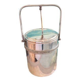 Mid 20th Century Italian Silverplate Swing Arm Ice Bucket by Macabo For Sale