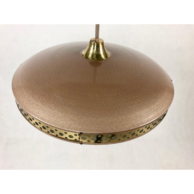 Metal Space Age Ufo Pendant Lamp by Ludib Bratislava, 1950s For Sale - Image 7 of 15