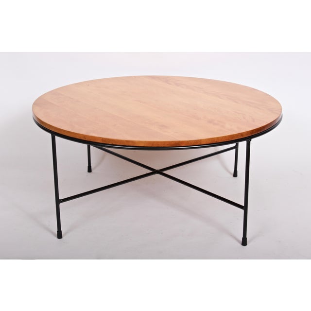 Early Modernist Paul McCobb Planner Group for Winchendon Model 1580 Birch & Iron Coffee Table. Natural finish with flame...