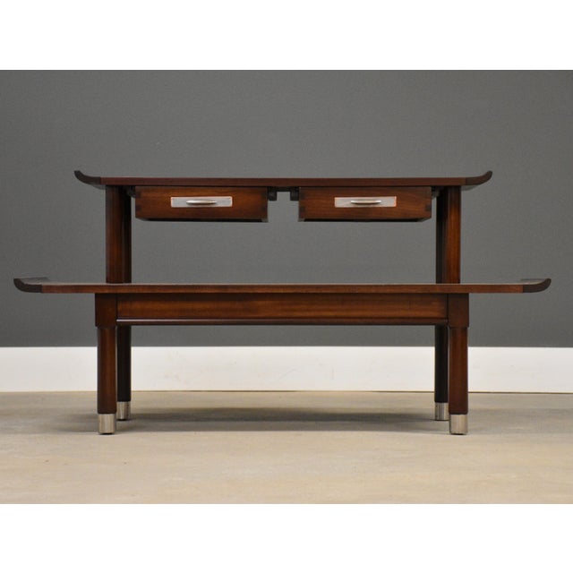 Mid-Century Modern 1960s Solid Cherry Willett Furniture Tv Console Credenza For Sale - Image 3 of 14