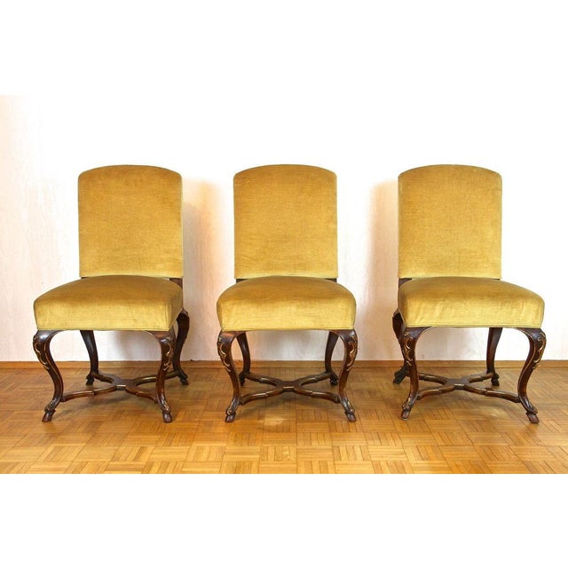 18th Century Baroque Dining Chairs with Gilt Accents, Italy, 1790, Set of 6 For Sale - Image 10 of 16