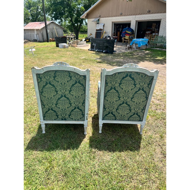 French 19th Century Louis XVI Bergere Chairs - Set of 2 For Sale - Image 11 of 11