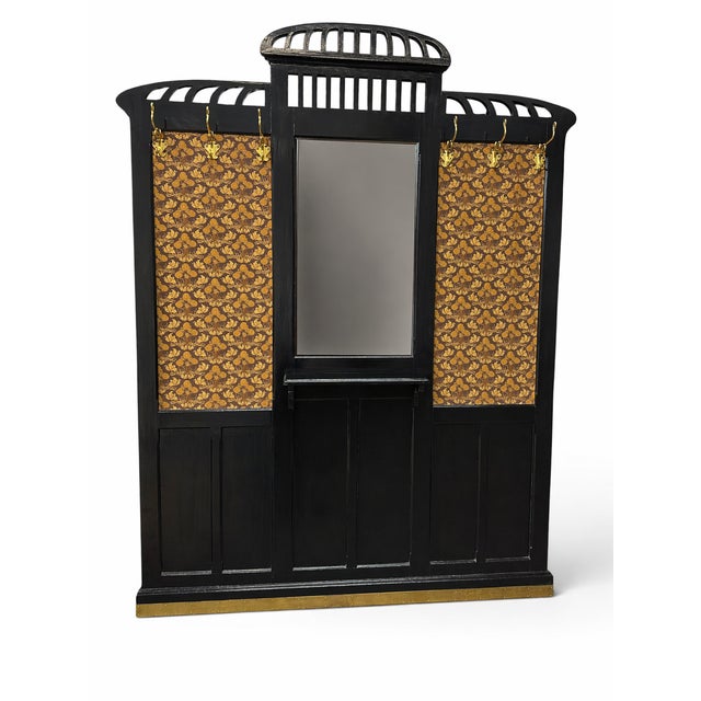 Art Nouveau Wardrobe in Black, 1890s For Sale - Image 5 of 5