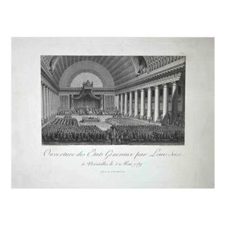 Ouverture des Etats Généraux, Original Etching, Late 18th Century For Sale