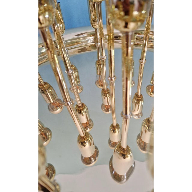 Space Age Brass Sputnik Ceiling Light, 1970s For Sale - Image 10 of 14