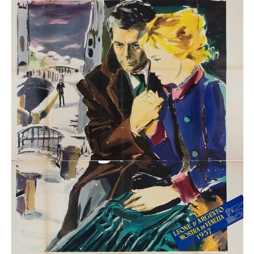 Modern Vintage Italian Le Notti Bianche Poster, 1957 For Sale - Image 3 of 5