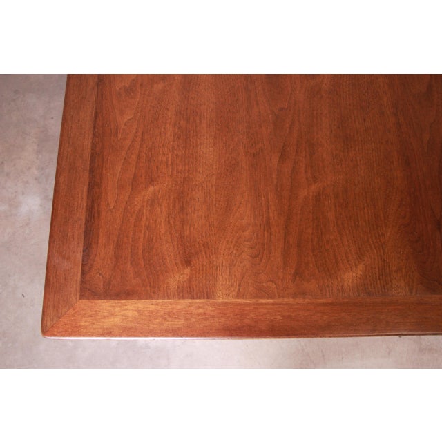 Edward Wormley for Dunbar Janus Collection Walnut Extension Dining Table, Newly Restored For Sale - Image 9 of 13