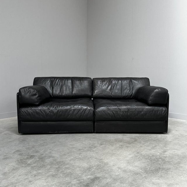DS-76 Modular Sofa in Black Leather from de Sede, Switzerland, 1970s, Set of 2 For Sale - Image 13 of 13