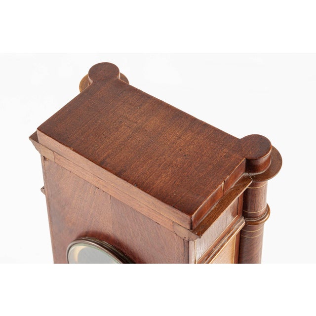 Antique French Wooden Chiming Mantel Clock, Circa 1900 For Sale - Image 10 of 15