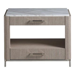 Contemporary Soren Stone Top Bedside Table For Sale