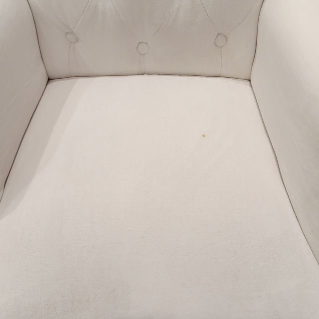High Quality Velvet Upholstered High Back and Rolled Top Dining Chairs - Set of 10 For Sale - Image 12 of 18