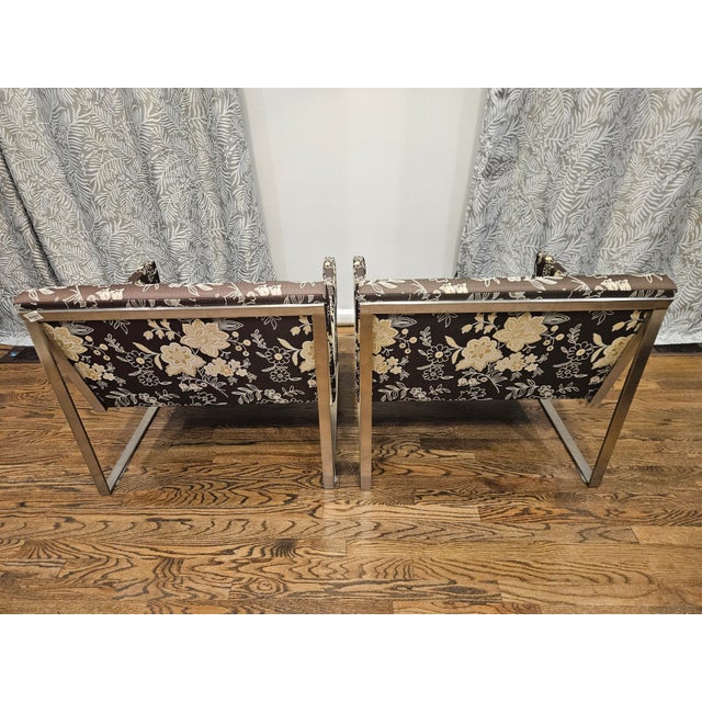Pair of Fabien Baron for Berhardt Design b.3 Lounge Chairs For Sale In Washington DC - Image 6 of 13
