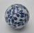 Late 20th Century Chinese Blue & White Hand-Painted Porcelain Floral Sphere For Sale - Image 4 of 6