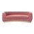 Contemporary ModShop Custom Coral Velvet Curved Sofa For Sale