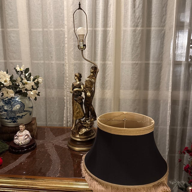 Early 20th Century Large Figural French Lamp For Sale - Image 10 of 10