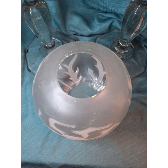 Antique Complete Fostoria No. 17 Glass Kerosene Banquet Lamps Duplex Burner - a Pair For Sale In Boston - Image 6 of 18