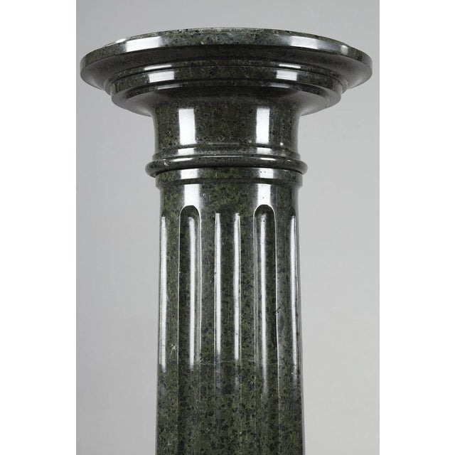 Large Fluted Green Marble Columns, 1880, Set of 2 For Sale - Image 13 of 18