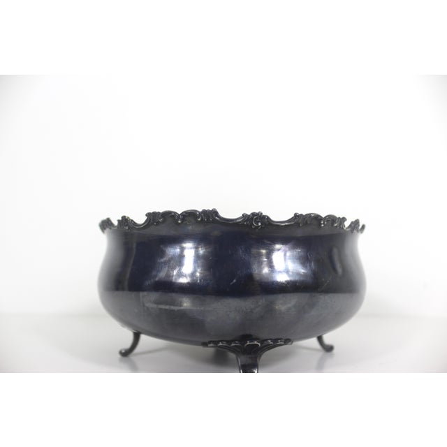 Early 20th Century Vintage Silverplate Footed Centrepiece Bowl For Sale - Image 5 of 10
