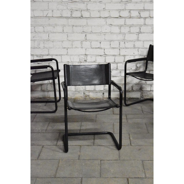 Metal Cantilever Chair in Leather by Mart Stam for Linea Veam, Italy, 1970s For Sale - Image 7 of 8