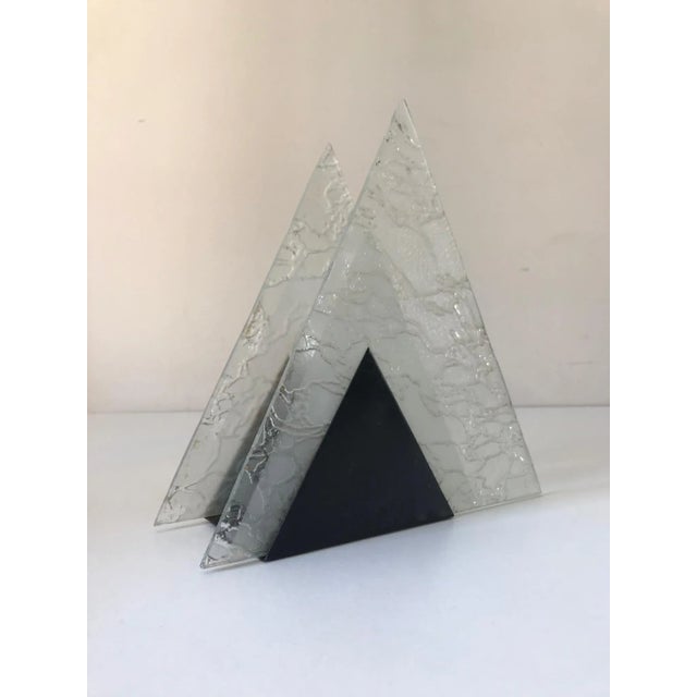 Glass Triangular Table Lamp, 1960s For Sale - Image 9 of 15