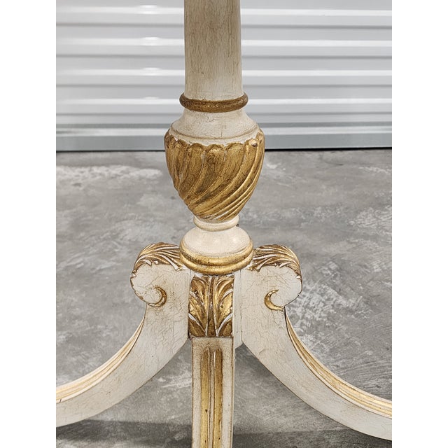 Decorative Florentine Style Handpainted Drum Side Table For Sale - Image 17 of 18