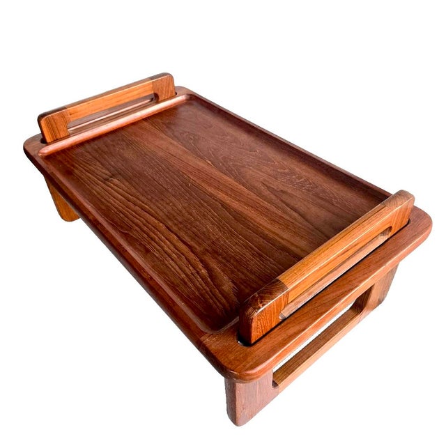 Wood Vintage Teak Wood Breakfast/Laptop Tray Designed by Jens H. Quistgaard for Dansk For Sale - Image 7 of 11