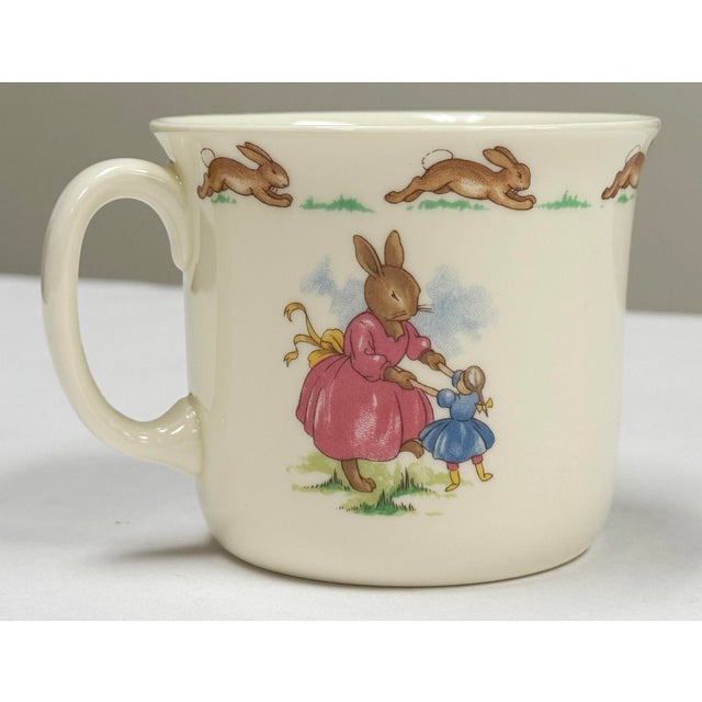 Ivory Vintage Royal Doulton Bunnykins Dishware Set, 3 PCS For Sale - Image 8 of 9