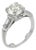 1920s Art Deco Gia 2.63 Carat Old European Diamond Platinum Engagement Ring, Size 5 For Sale