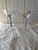 Late 20th Century Hand Painted Martini Glasses with Olive & Fleur De Lis Design, Blue and Purple Stems - Set of 2 For Sale In Indianapolis - Image 6 of 9