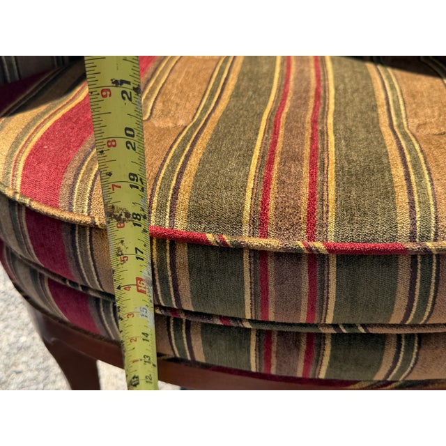 Burnt Umber Highback Slipper Chairs, C. 1960's For Sale - Image 8 of 12