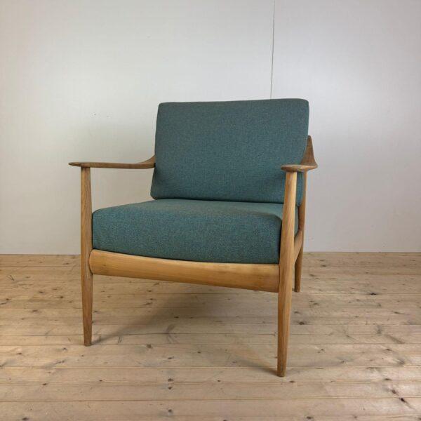 Vintage Danish Oak Lounge Chair, 1961 For Sale - Image 6 of 6
