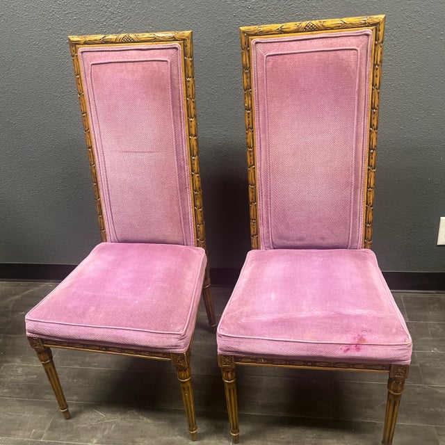Violet 1970s Karges Furniture Dining Chairs - Set of 6 For Sale - Image 8 of 11