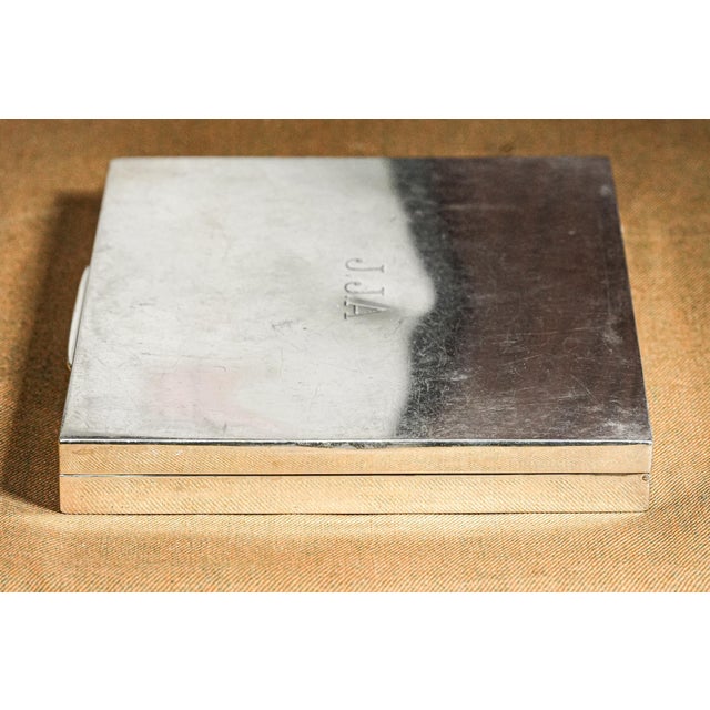 Elegant Cartier Vintage Heavy Large Sterling Silver Antique Trinket Jewelry Box Case For Sale - Image 15 of 15