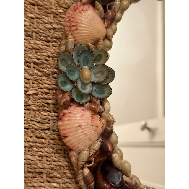 Sailors Valentine Style Shell Mirror For Sale - Image 4 of 7