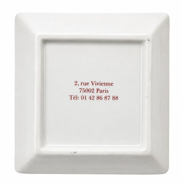 Vintage Le Grand Colbert Paris Restaurant Ashtray Dish White Porcelain French For Sale - Image 4 of 8