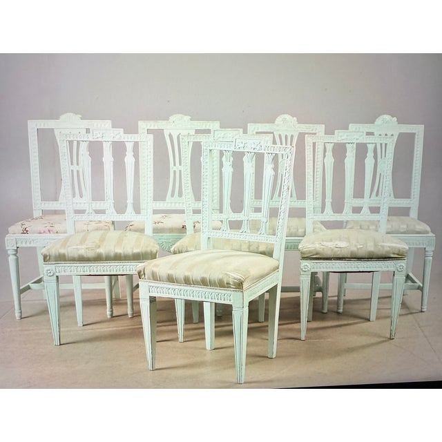 Gustavian (Swedish) Gustavian Dining Chairs, Set of 8 For Sale - Image 3 of 5