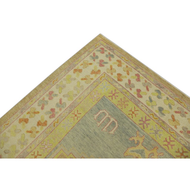 Turkish Modern Turkish Oushak Rug 6'2" x 8'11" For Sale - Image 3 of 5