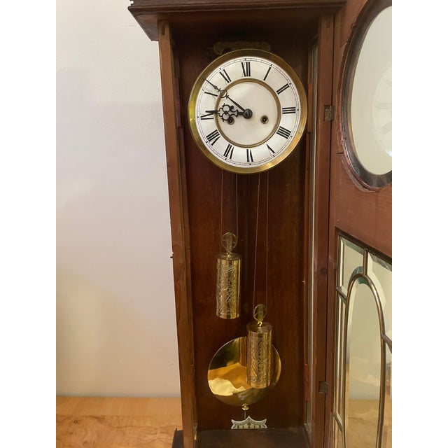34" Antique 1880s Gustav Becker Medaille d'Or Vienna Regulator Wall Clock For Sale - Image 4 of 6
